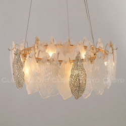 Люстра Cloyd SENEGAL-B C6 / Ø50 см - с золотыми листьями - золото (арт.11170)