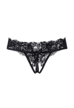 Эротические трусики Erolanta Lingerie Collection с декоративным вырезом сзади, черные 42-44