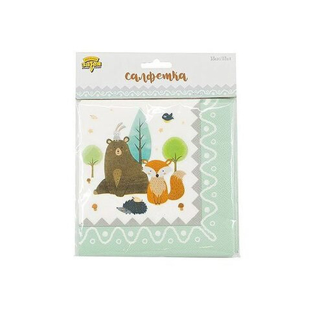 Салфетки большие Лесные Друзья, 12 штук