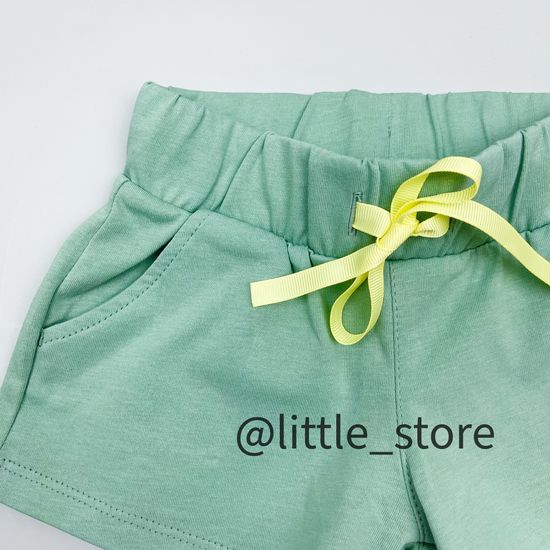 Шорты "Бабочки в саду" пыльная мята