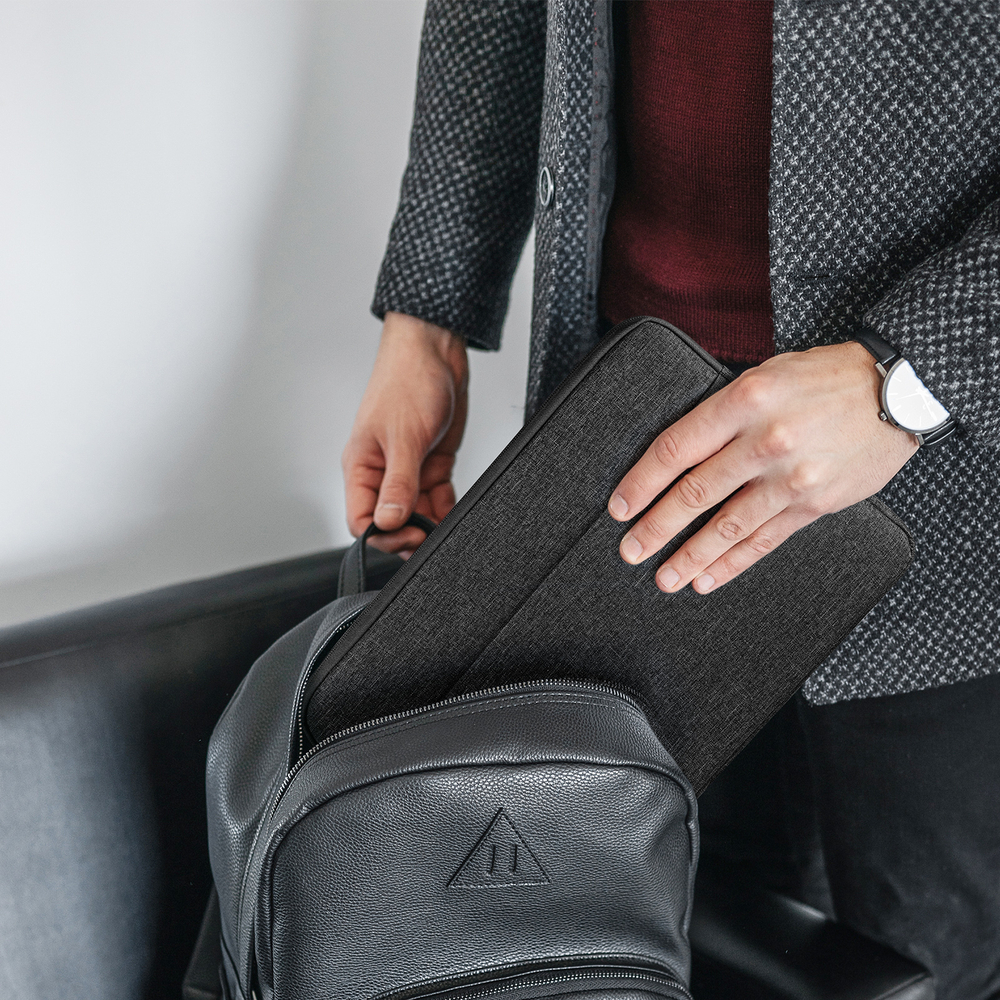 Легкая горизонтальная сумка чехол черного цвета для ноутбука или планшета размером от 15.5 до 16 дюймов, серия LBDB Series