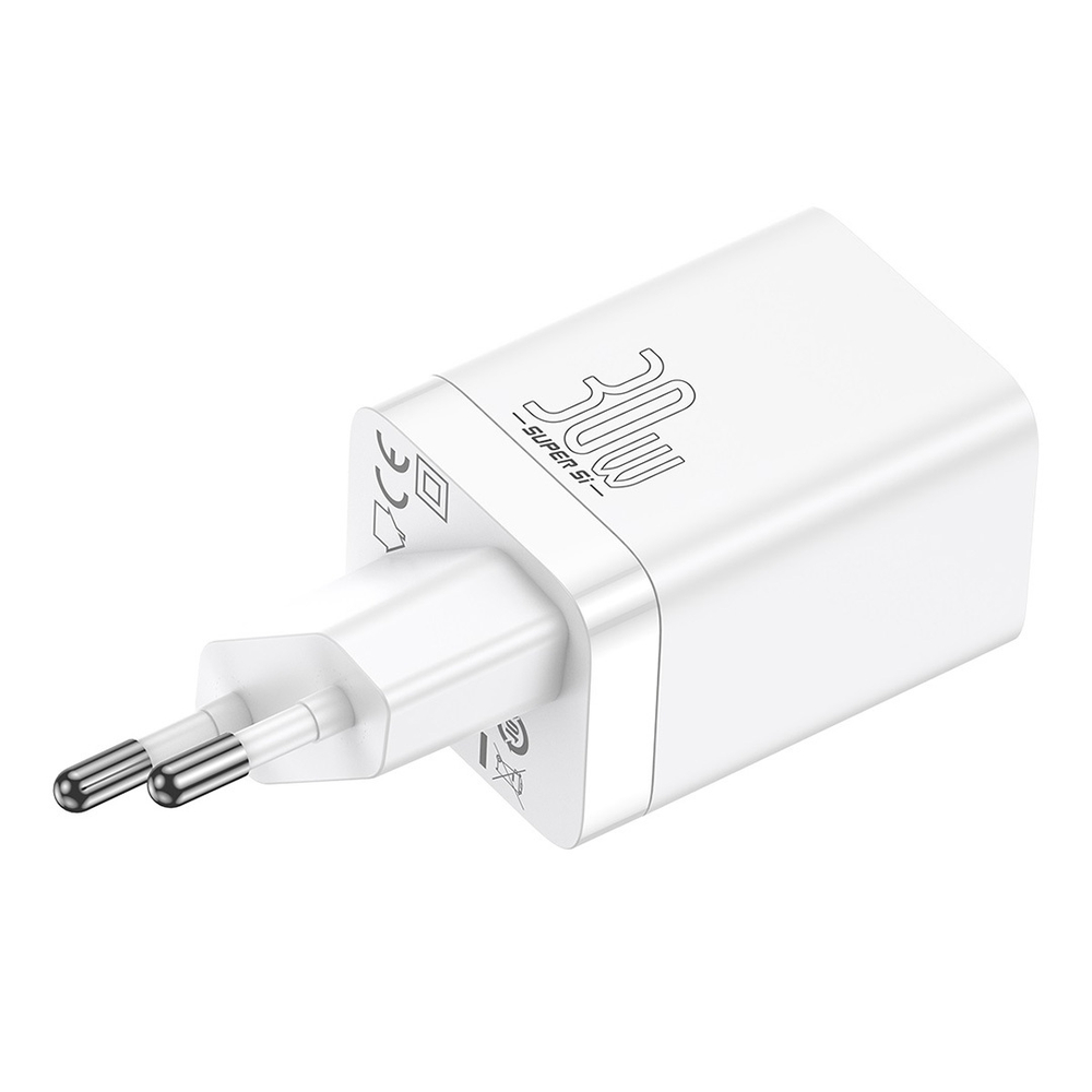 Зарядное устройство Baseus Super Si Pro Quick Charger C+U 30W - White