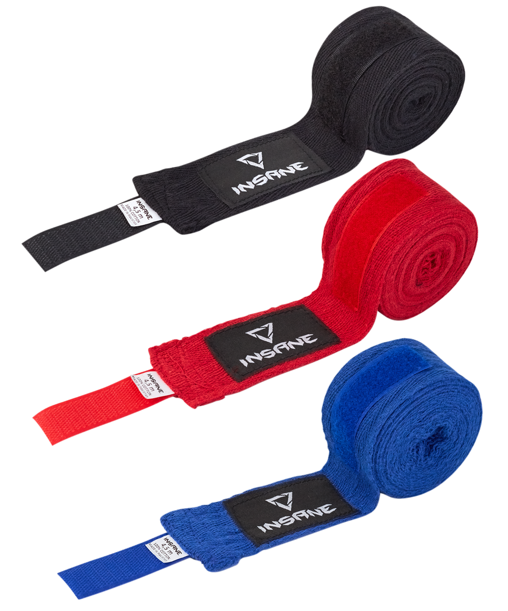 Бинт боксерский CRUSHER, хлопок, красный, 3,5 м