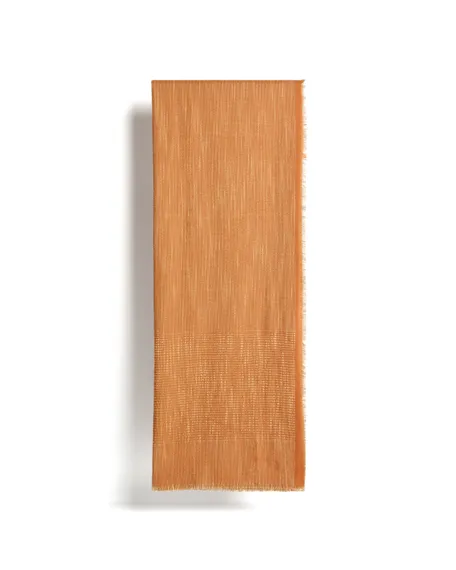 Плед Sareli из оранжевой смесовой шерсти 130 x 170 см