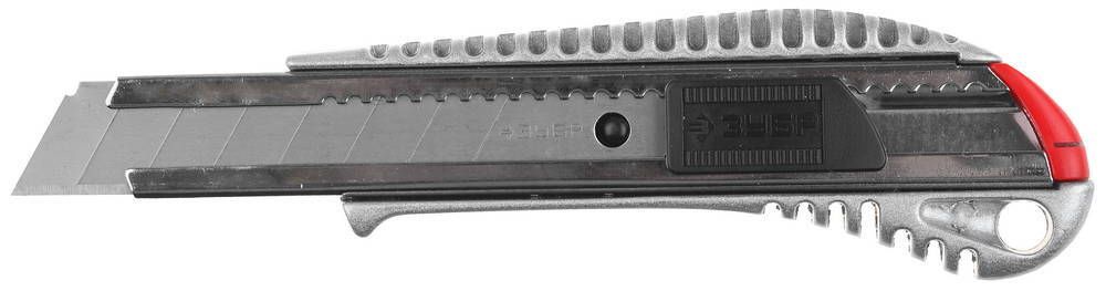 Металлический нож с автостопом ПРО-18А, сегмент. лезвия 18 мм, ЗУБР Профессионал