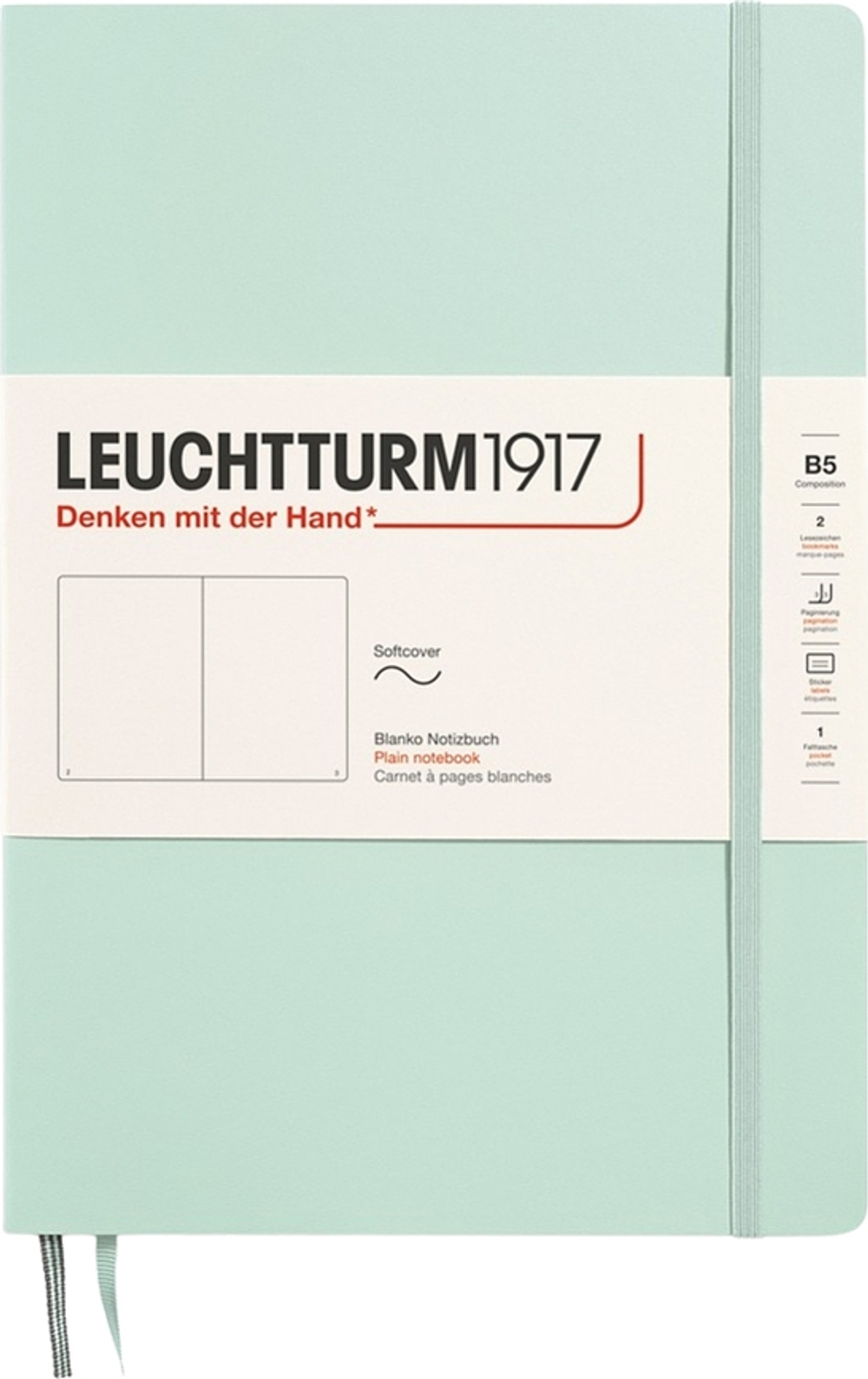 Блокнот Leuchtturm 1917, y, B5, зелёный