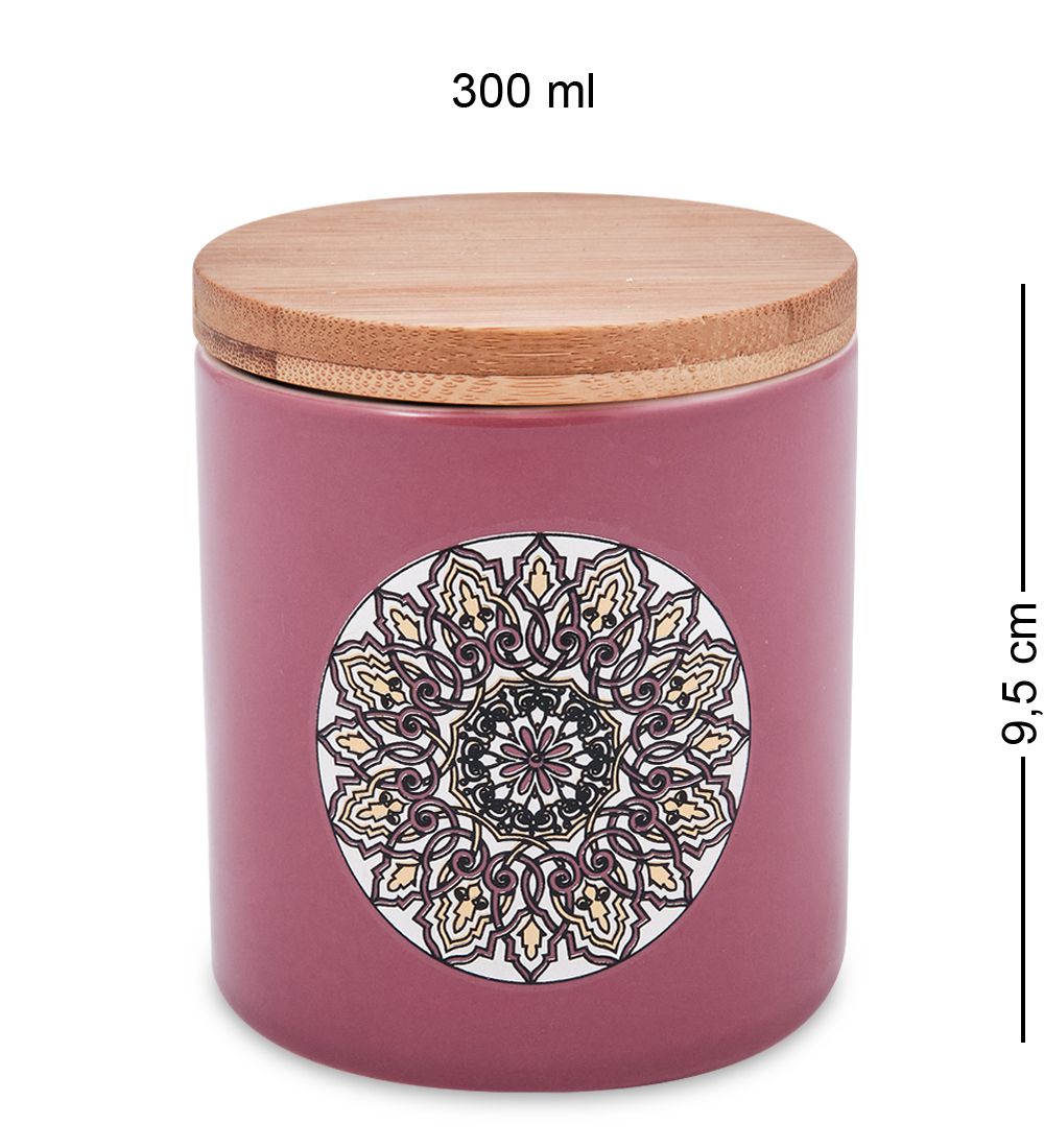 TJ-13/3 Керамическая банка мал. с крышкой из бамбука