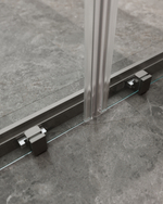 Дверь в проём Cezares MOLVENO-BF-2-170-C-GM-IV, 170х195, профиль оружейная сталь, прозрачное стекло