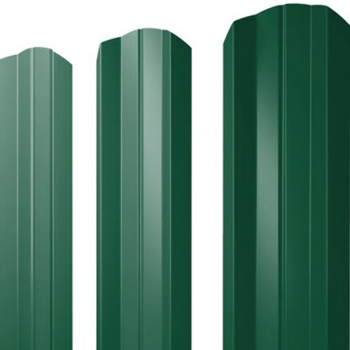 Евроштакет 12,4 см*0,45  одностор 2,0  м зеленый RAL 6005**