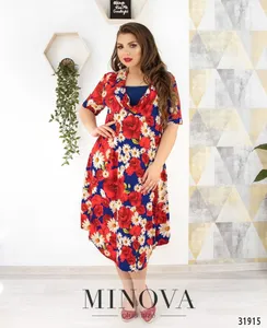 Платье 352-красный Minova