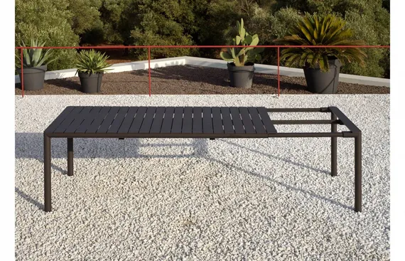 Стол раздвижной Tevere, 210-275х100 см, антрацит