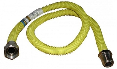 Шланг газовый 1,0-2,0 м EMIFLEX Сильфон 1/2" гайка-штуцер в оболочке (растягивающийся)
