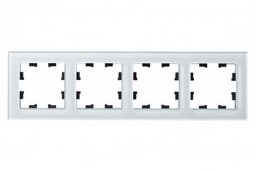 Рамка 4-м AtlasDesign Nature стекло бел. SE ATN320104