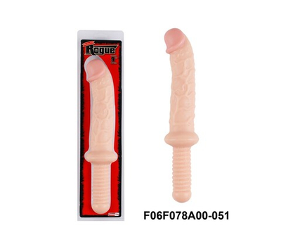 Реалистичный фаллоимитатор Rogue с ручкой - 35 см. (Цвет: телесный)