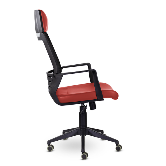 Кресло М-811 Альт/Alt blackPL Ср S-0421 (красный)