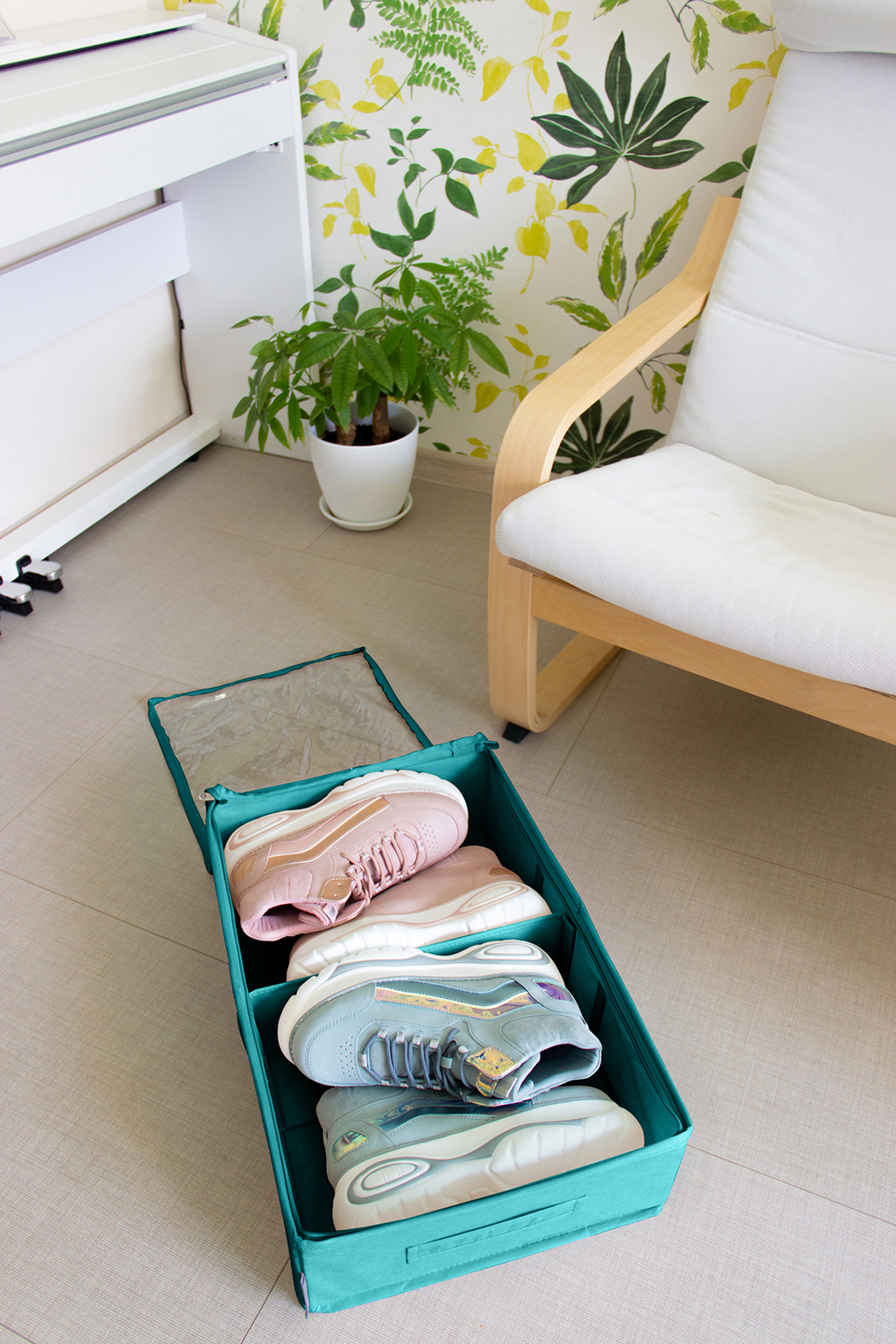 Кофр для сапог 53х34х12 см, 2 съемные перегородки, Милан