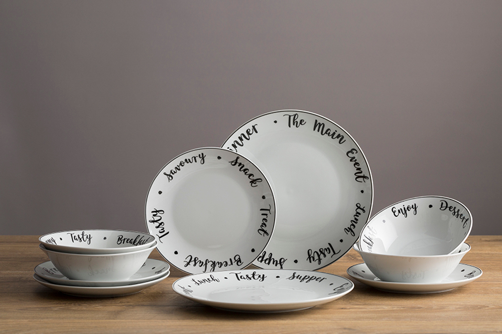 Тарелка обеденная carnaby script d 26,5 см