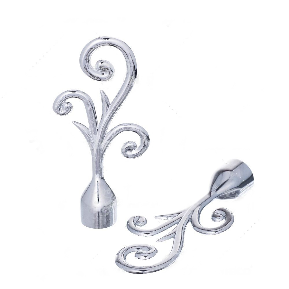 Наконечники "Одри" для кованых карнизов d16 мм, цвет хром