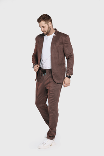 Костюм полуспорт замша коричневый v1