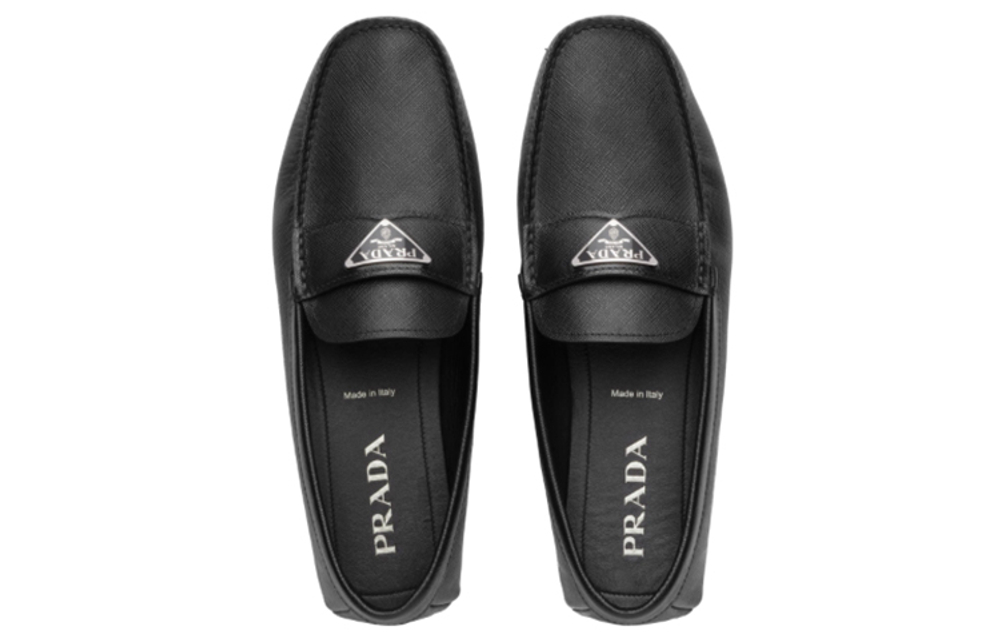 PRADA Saffiano Loafers Men"s Black