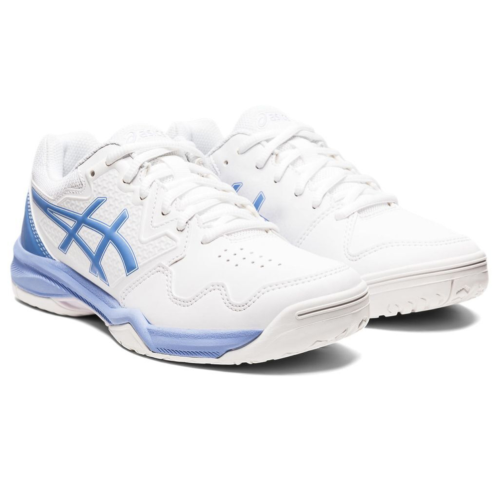 Женские Кроссовки теннисные Asics Gel-Dedicate 7 - white/periwinkle blue