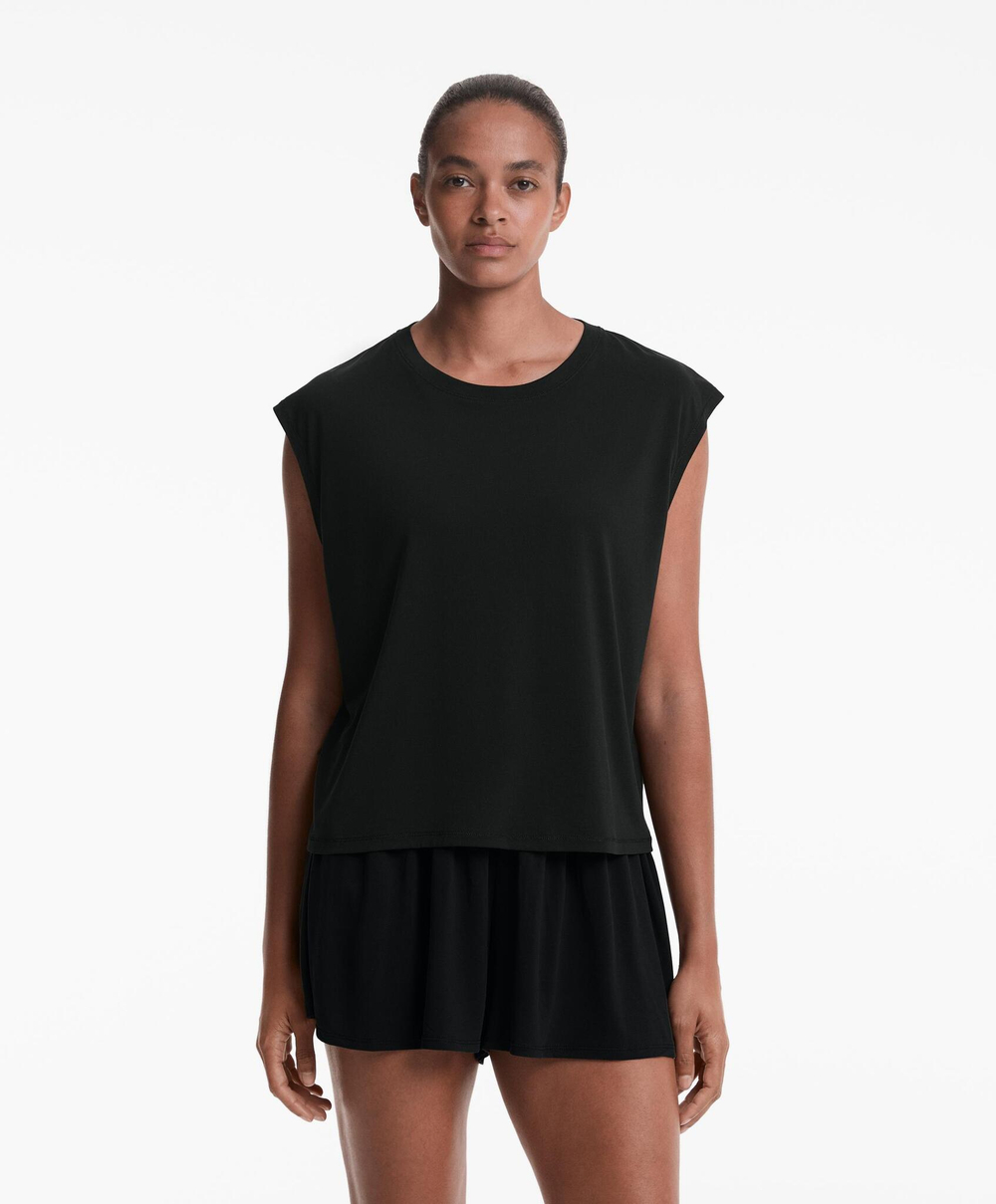 Oysho Футболка без рукавов, черный