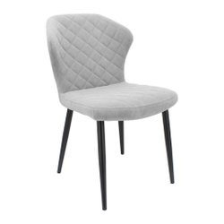 Стул "Монро" (арт. 338), велюр Бренди В20 светло-серый, ножки черные