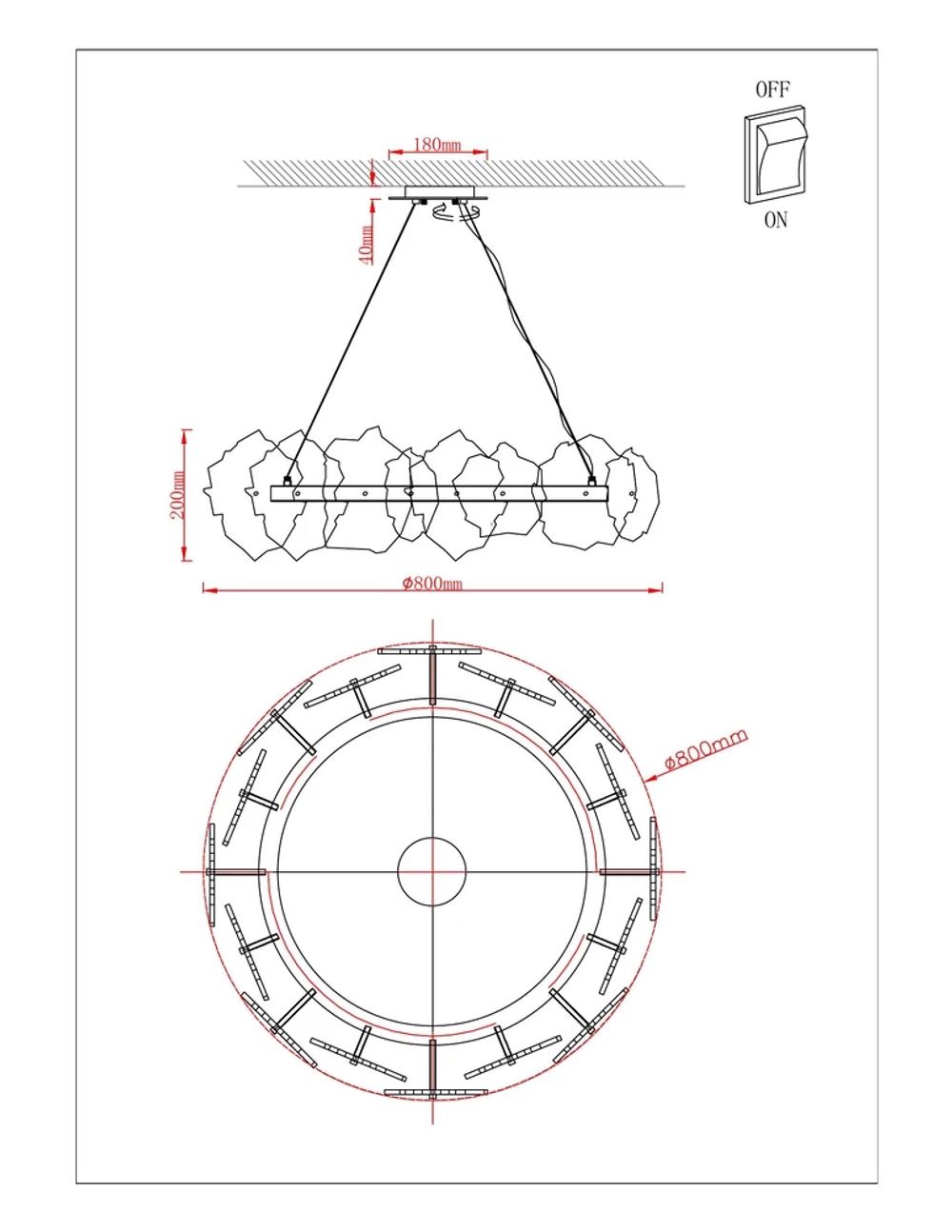 Подвесная люстра Divinare ELEANOR 1713/17 SP-120