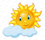 Настенная декорация Солнце с тучками