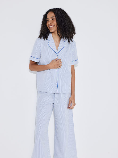 Пижама Suite Pyjama in Navy Blue рубашка с коротким рукавом + брюки