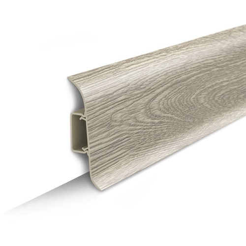 Плинтус пластиковый с кабель-каналом 55 Дуб Латте