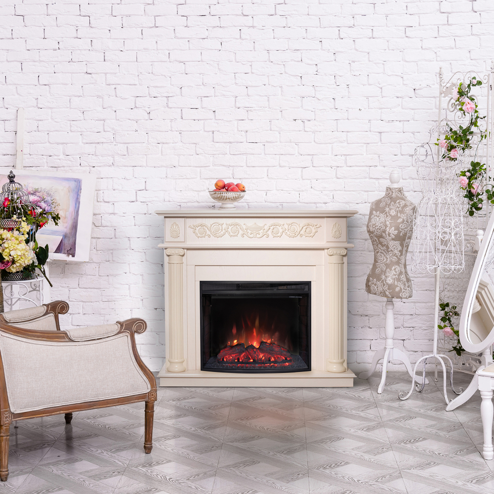 Каминокомплект Real Flame Attica WT с очагом Evrika 25,5