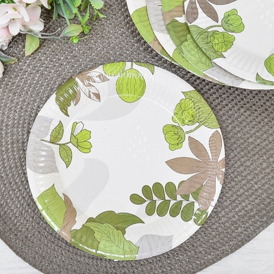 Тарелки бумажные 6шт 18см "Nature"