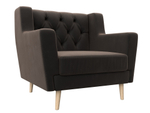 Кресло Брайтон Люкс, Коричневый, Велюр, 108893