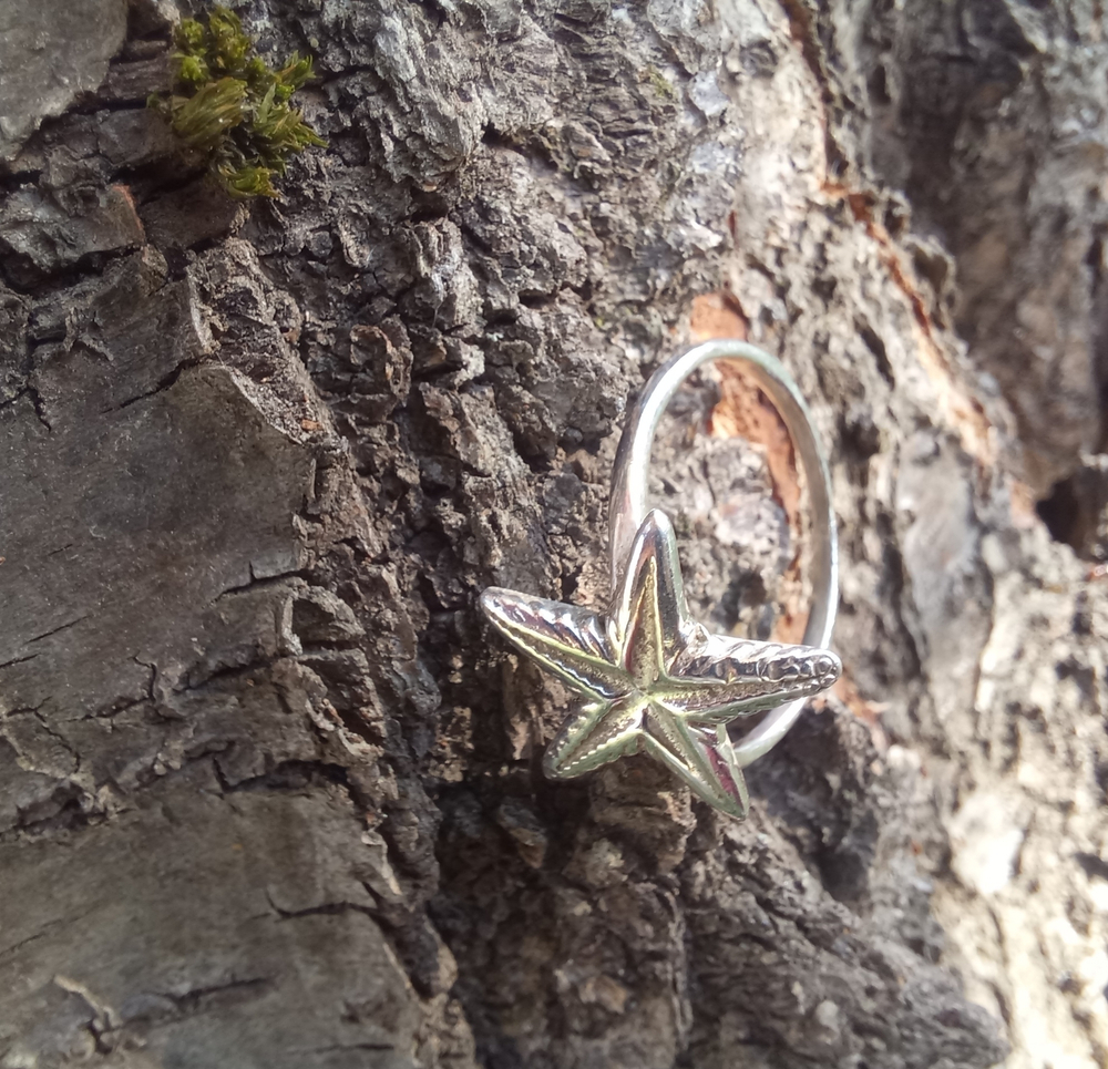 Кольцо МОРСКАЯ ЗВЕЗДА-2, серебро