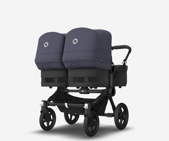 Коляска для двойни 2 в 1 Bugaboo Donkey 5 Twin Stormy blue/Midnight black/Black