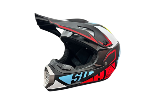 Шлем кроссовый взрослый MOTAX матово-синий-красный (G1) L(60) NP 600