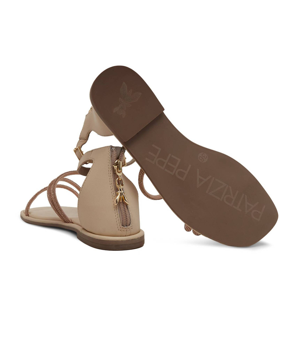 Кожаные босоножки Patrizia Pepe - бежевый(PPJ285)