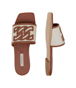 Шлепанцы кожаные portofino Casadei - экрю(1M359X0001PORTO)