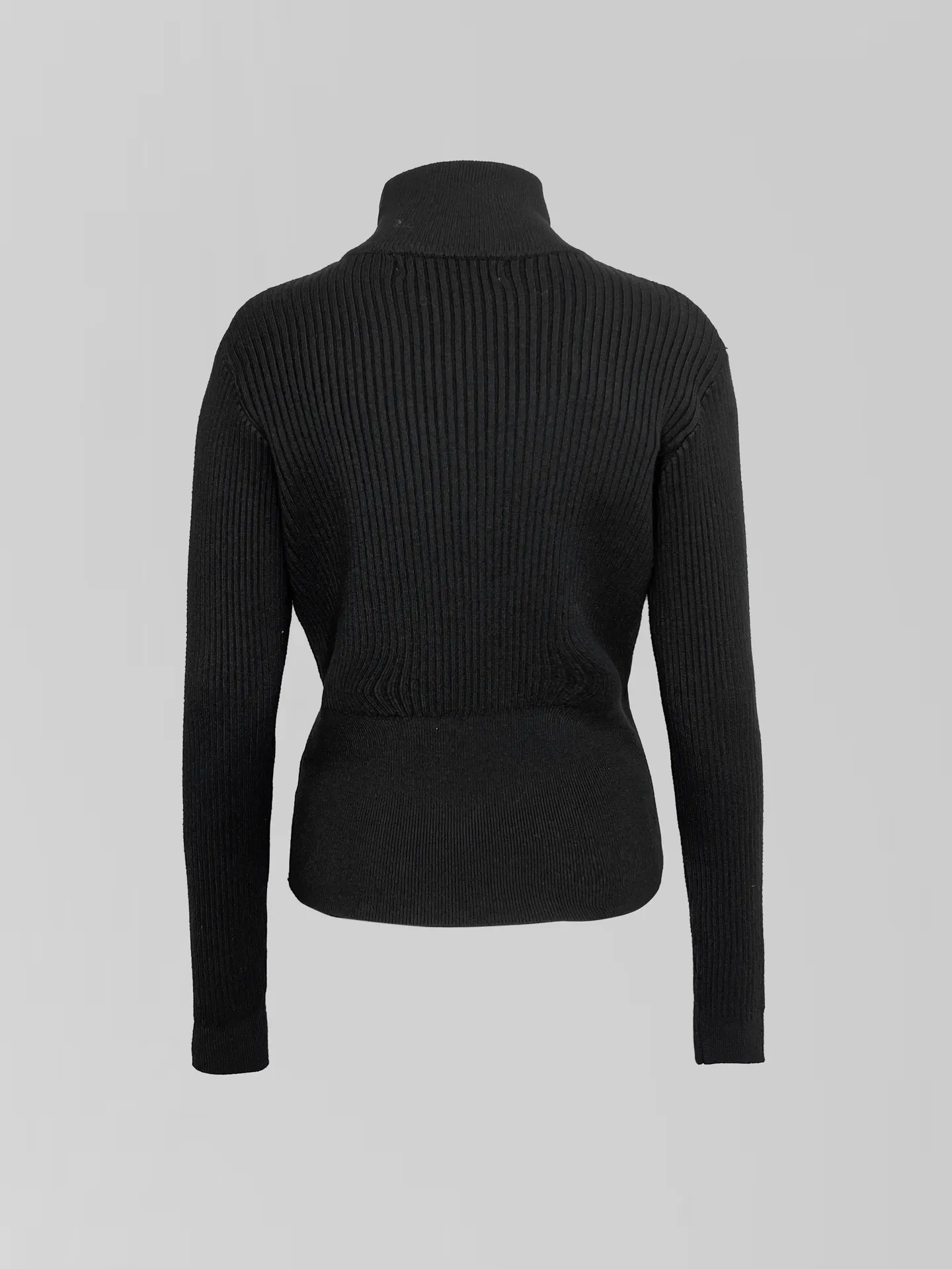 Свитер Xiyue 8622 однотонный с высоким горлом на молнии