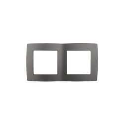 12-5002-12 ЭРА Рамка на 2 поста, Эра12, графит | Эра 12 Графит