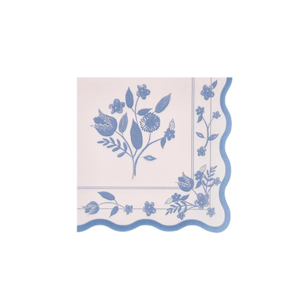 Салфетки пастельные маленькие "Винтаж с растительным орнаментом" 8 шт.