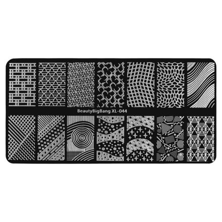 Пластина для стемпинга металлическая BeautyBigBang XL-044, 6*12см
