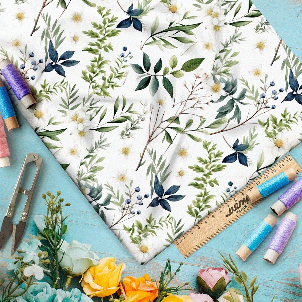 Ткань Барби луговое разнообразие