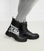 Кожаные высокие сапоги Versace Jeans Couture - черный(75YA3S39ZP237)