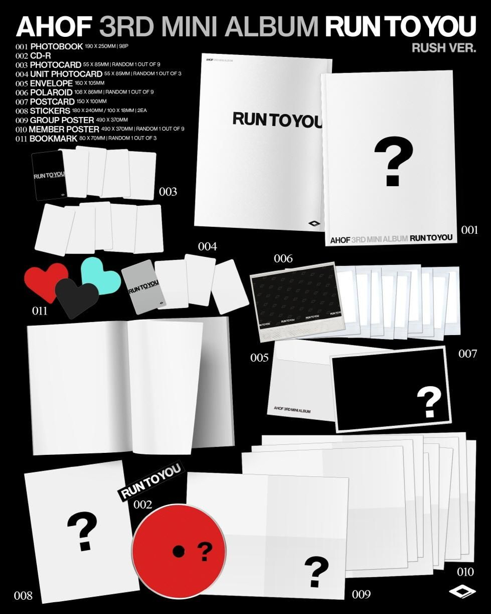 (ПРЕДЗАКАЗ) Альбом AHOF - RUN TO YOU 3rd Mini Album PHOTOBOOK RANDOM Version