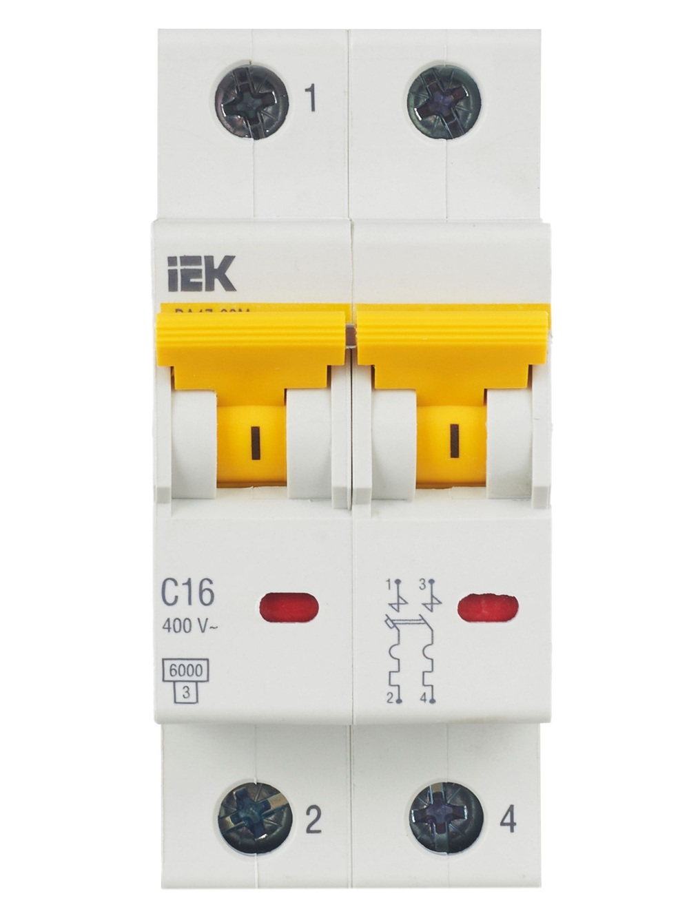 KARAT Автоматический выключатель ВА47-60M 2P C 16А 6кА IEK