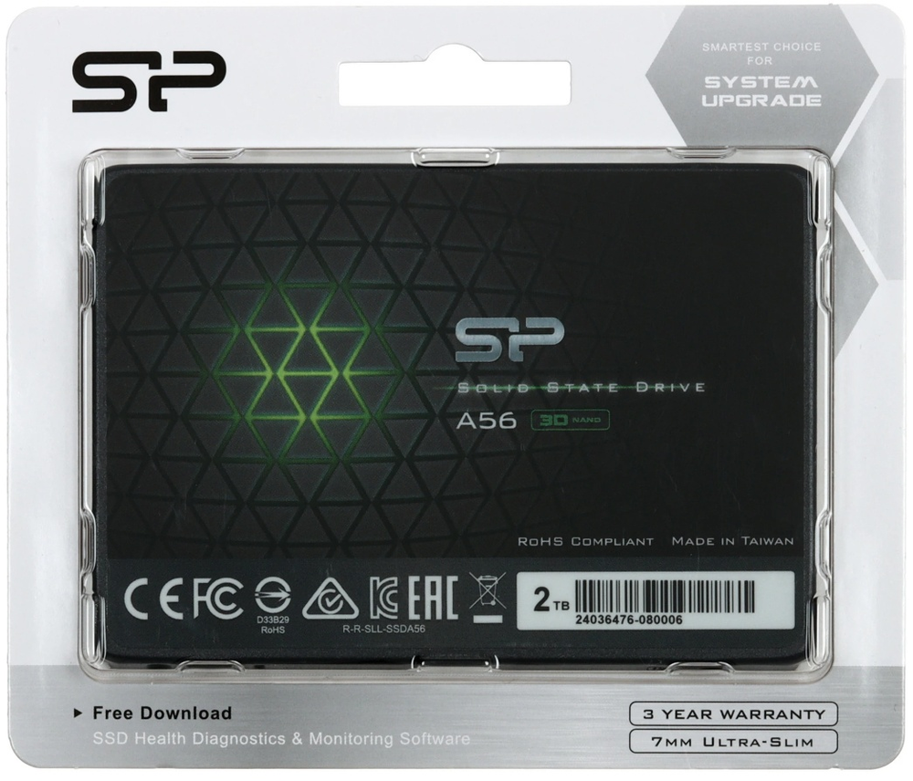 SSD Silicon Power A56 SP002TBSS3A56A25 2000 Гб SSD Silicon Power A56 SP002TBSS3A56A25 2000 Гб