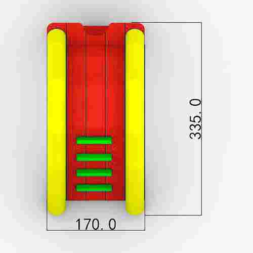Надувная мини-лестница для бассейна из ПВХ, красный, 3,3*1,7*2,1 м