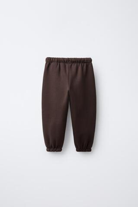 ZARA БРЮКИ BALLOON ИЗ ПОЛАРФЛИСА, ШОКОЛАДНЫЙ
